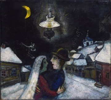 Marc Chagall Werke - In der Nacht der Zeitgenosse Marc Chagall